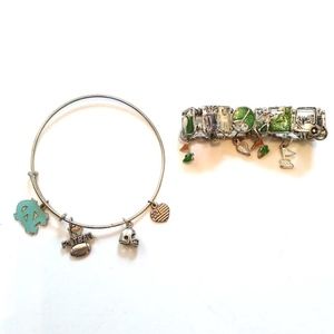 I Love Football charm bracelet and golf bracelet